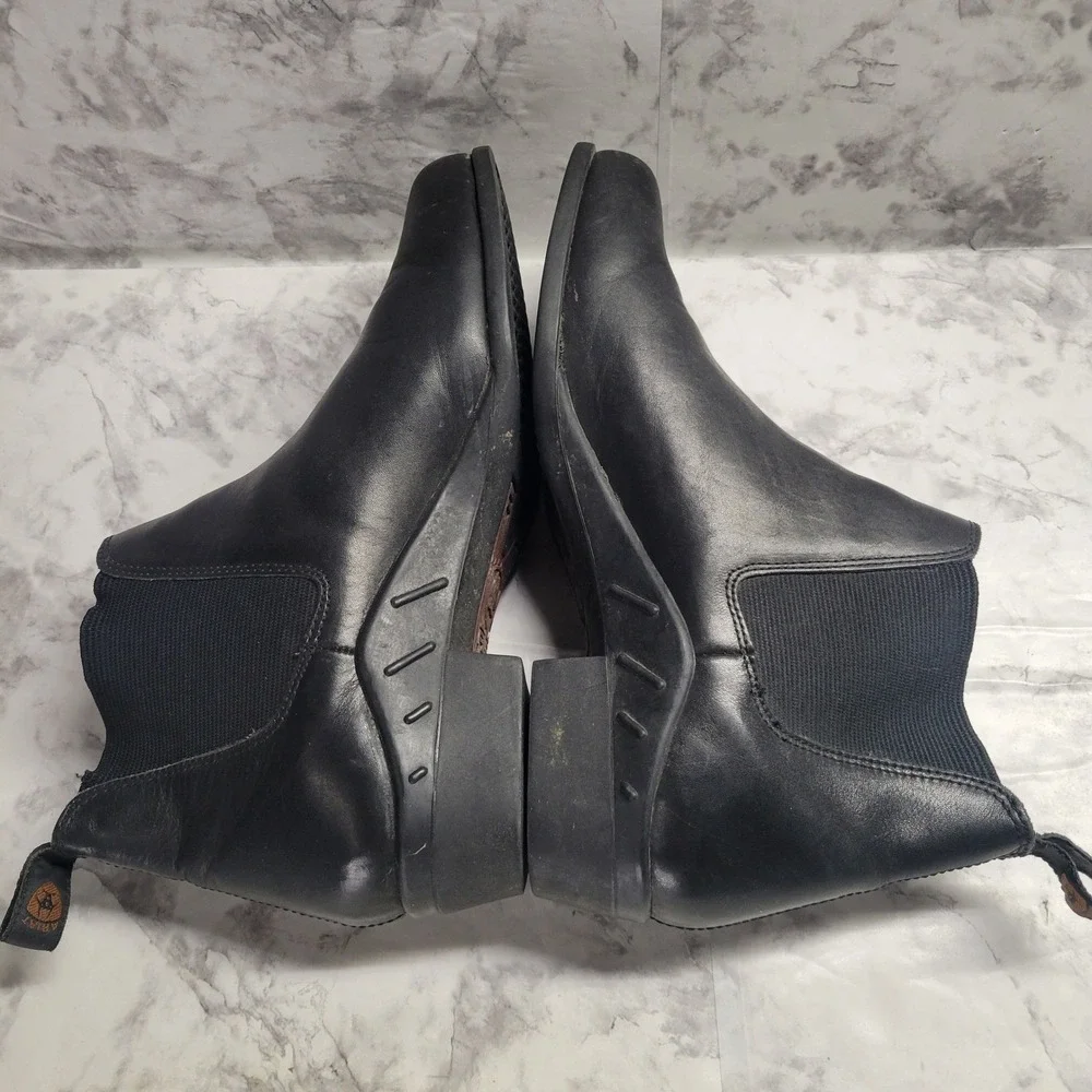 Ariat Heritage Paddock Boots Black Leather Equestrian Vintage Boots Womens 11